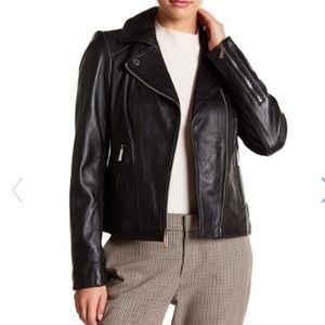NWOT Michael Kors Asymmetrical Leather Moto Jacket